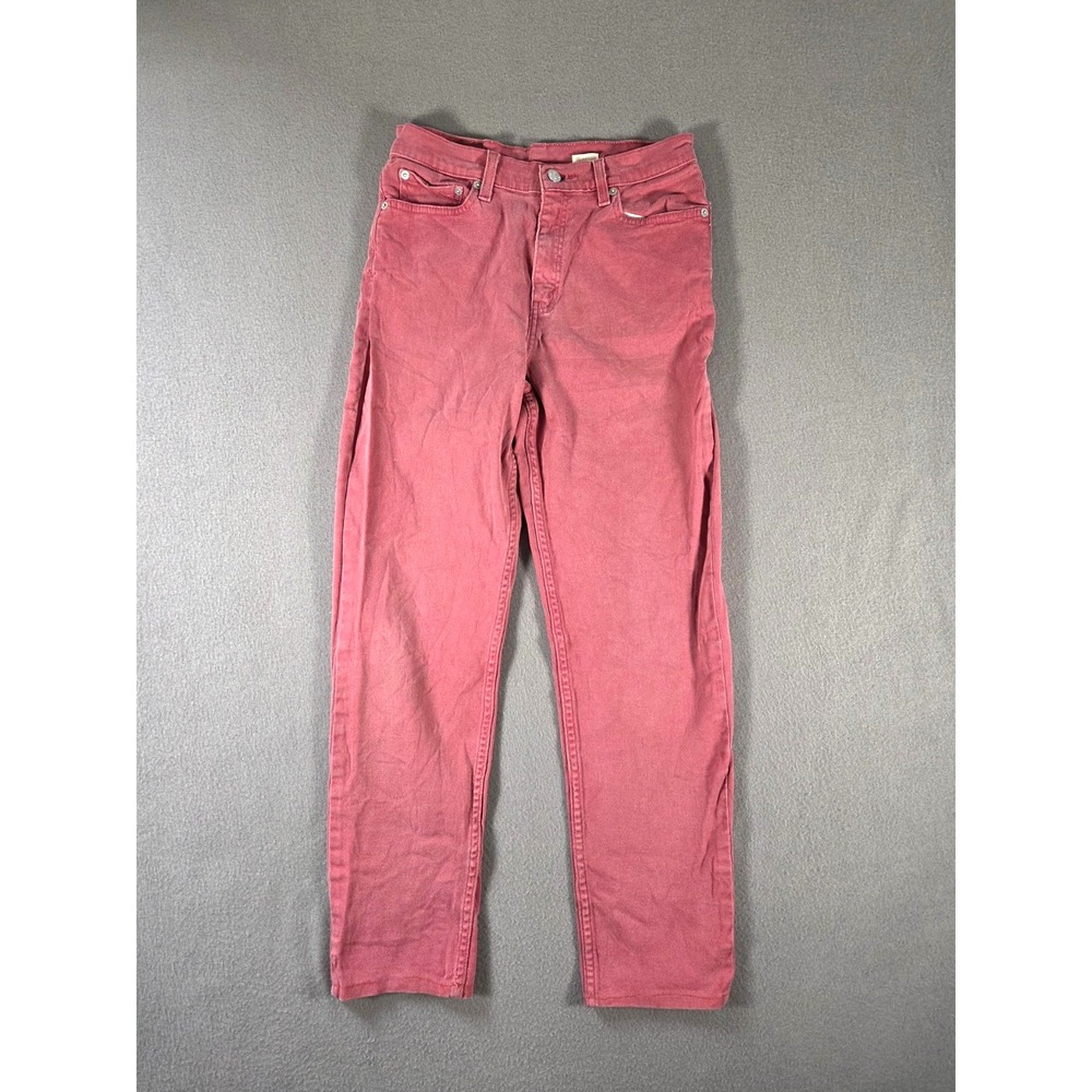 Vintage Levis 512 Jeans Womens 6 Mis 28x28 Pink Slim Fit Tapered Red Tab